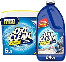 Bundle of OxiClean Versatile Stain Remover Powder, 5 lb + OxiClean Large Area Carpet Cleaner, 64 oz