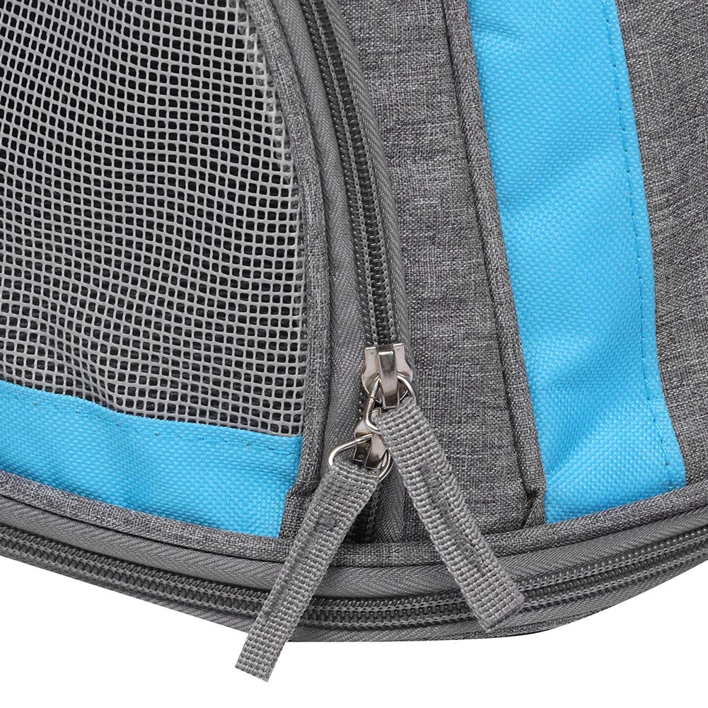 Umweltfreundlicher, atmungsaktiver Tiertransporter – Faltbarer Katzen-Tragetaschen-Rucksack für Outdoor-Reisen mit Mesh-Lüftung und Snacktaschen, zum Tragen über der Schulter oder