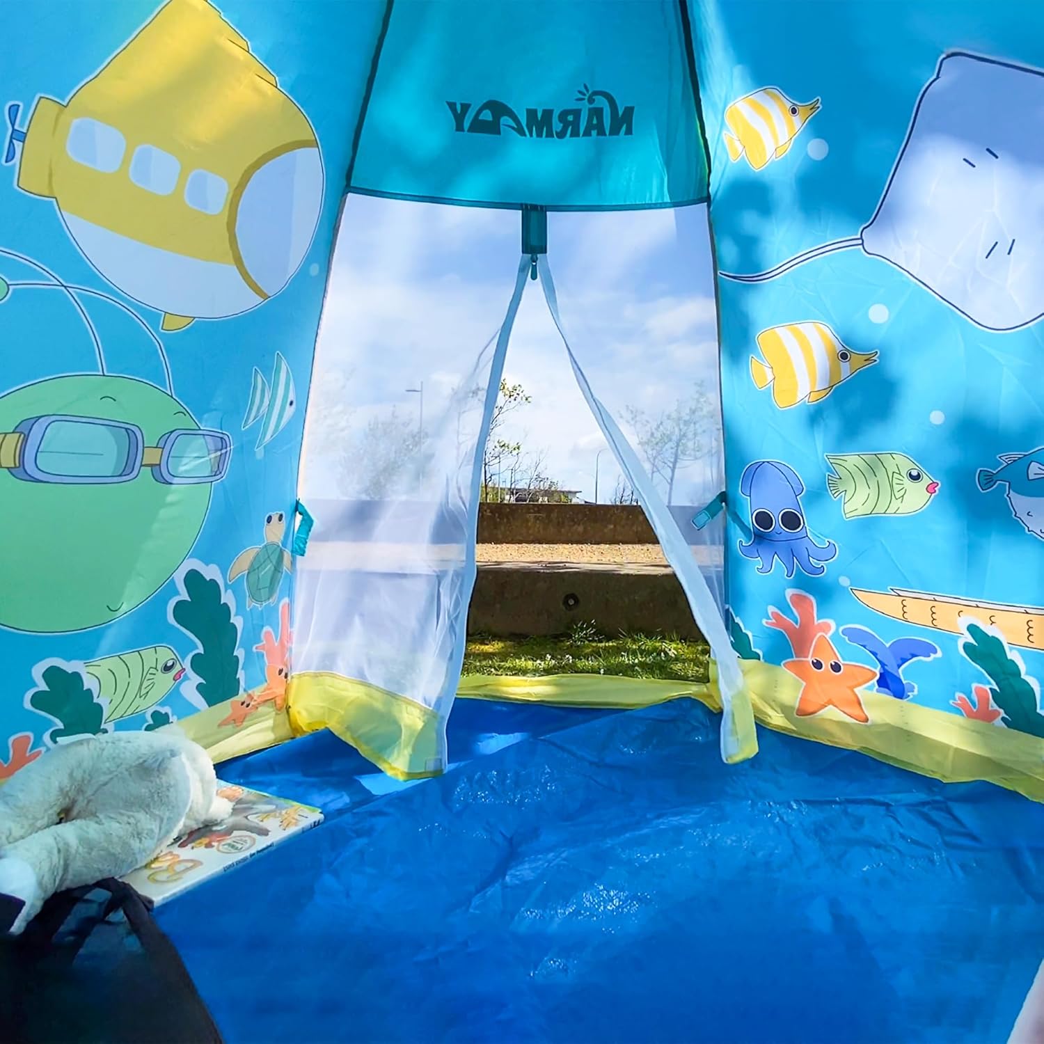 NARMAY® Play Tent Ocean World Dome Tent for Kids Indoor/Outdoor Joy - 72 x 60 x 42 inch - Image 3