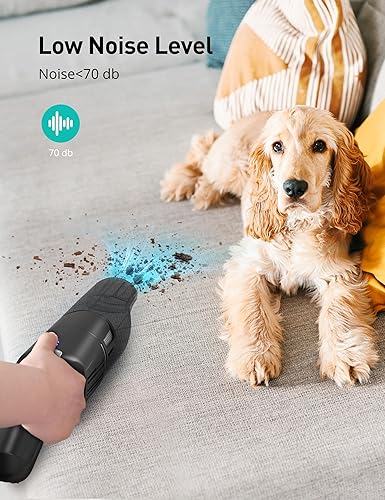 Miniatura 2 de Aspiradora de mano inalámbrica, potente aspiradora de automóvil de 24 KPA, recargable, base de carga, mango ergonómico, herramienta de grietas 2 en