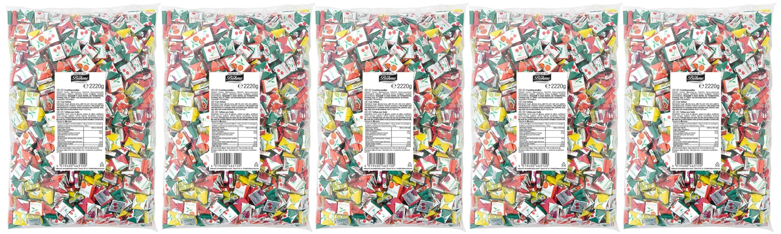 Böhme Fruchtkaramellen, 5er Pack (5 x 2220 g) bekannt von Fasching Karneval Praxen
