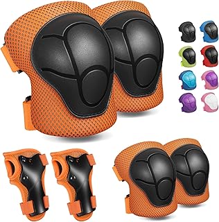 CKE Kinder Knieschützer für Kinder Ellbogenschützer Schutzvorrichtungen für Jungen Mädchen 3-8 Jahre alt Kinder Schutzausrüstung Set für Skating Radfahren Fahrrad