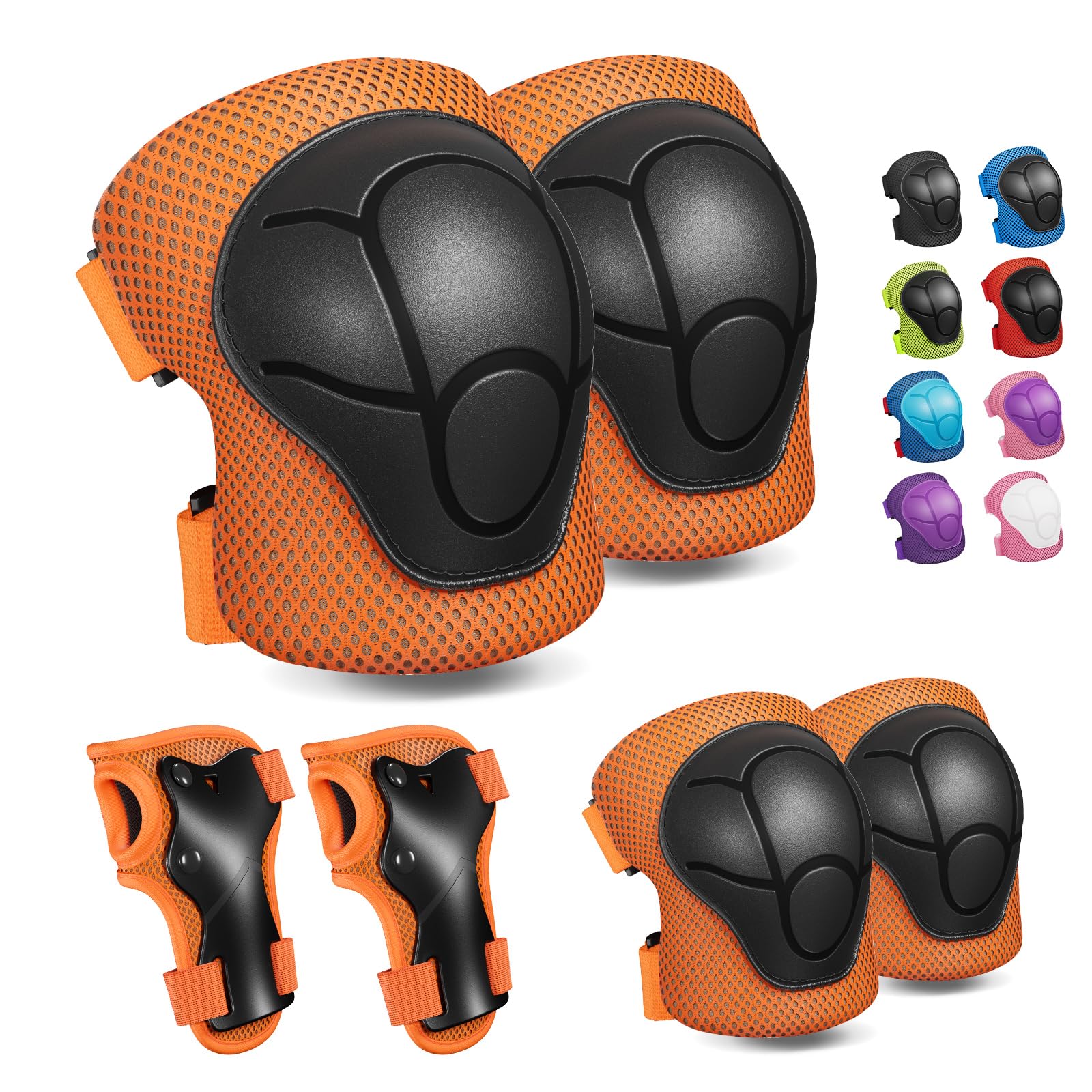 Knee Pads for Kids Knee Pads and Elbow Pads Toddler Protective Gear Set Kids Elbow Pads and Knee Pads for Girls Boys with Wrist Guards 3 in 1 for