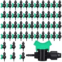 Vista 8 de Hiboom 10 piezas de accesorios de riego de cinta de goteo de 5/8 pulgadas (0.630 in) x 1/4 pulgadas, válvula adaptadora de despegue de tubería