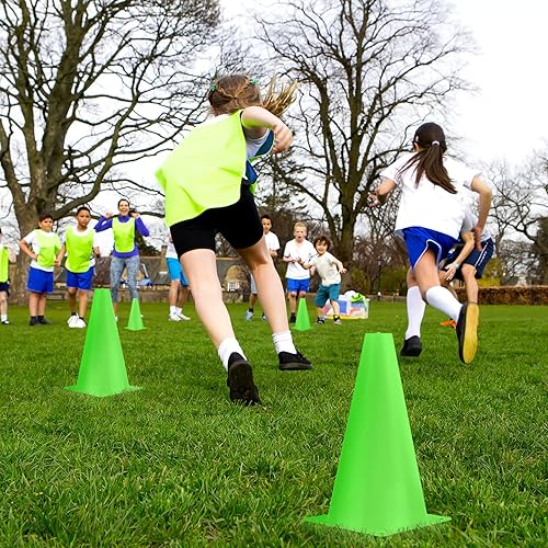 Miniatura 5 de 30 conos de tráfico de 9 pulgadas de plástico para entrenamiento de agilidad deportiva, conos de seguridad, equipo de práctica de fútbol para