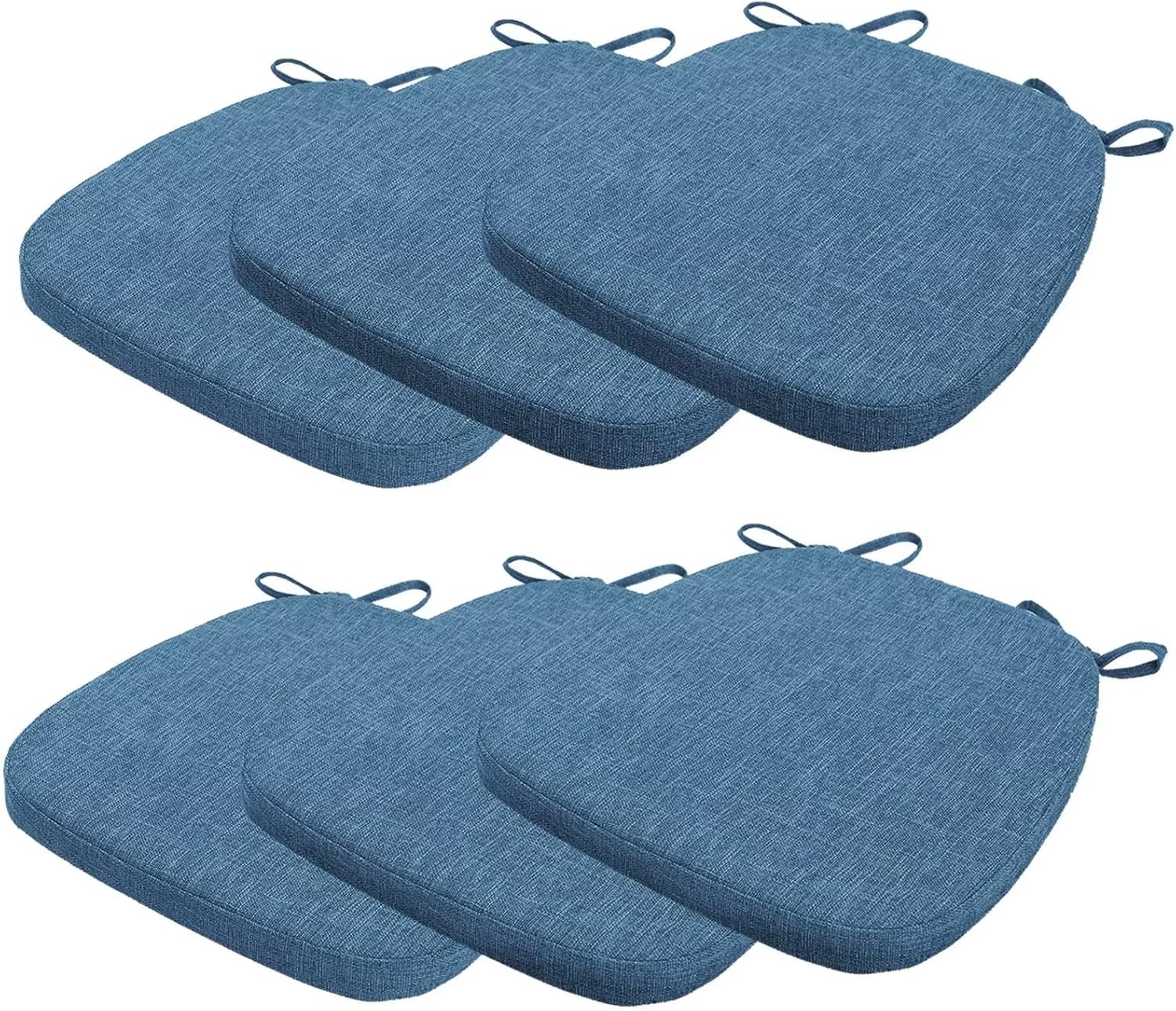 Amazon.de 6er Set Stuhlkissen 40x38x3cm mit Bändern,Waschbare