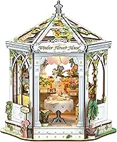 Vista 9 de CUTEBEE - Kit de rincón de lectura - Kit de casa de muñecas en miniatura DIY para adultos y adolescentes, rompecabezas de madera 3D, decoración