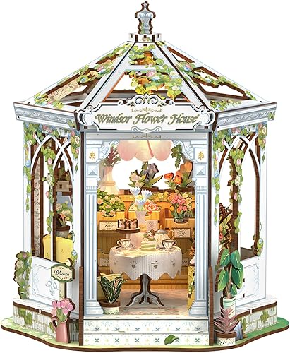 Miniatura 9 de CUTEBEE - Kit de rincón de lectura - Kit de casa de muñecas en miniatura DIY para adultos y adolescentes, rompecabezas de madera 3D, decoración de