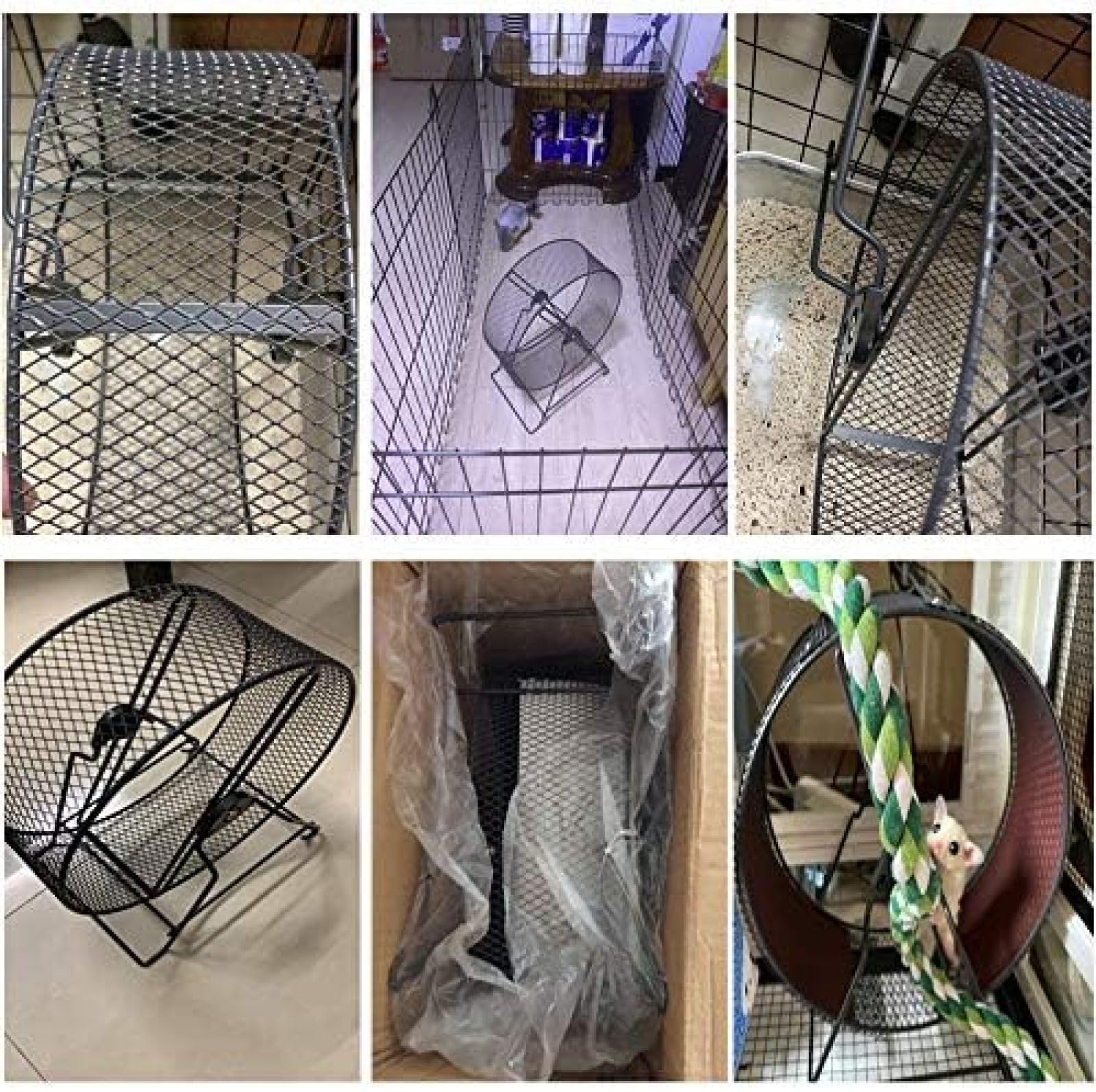 Rueda De Ejercicio Silenciosa para Hámster con Jerbo, Chinchilla, Ardilla, Conejo, Ratas, Chinchillas, Jerbos, Ratón, Tamaño Enorme, 32 Cm/12,6 Pulgadas De Diámetro, Animales Medianos Y Tamaño Gra