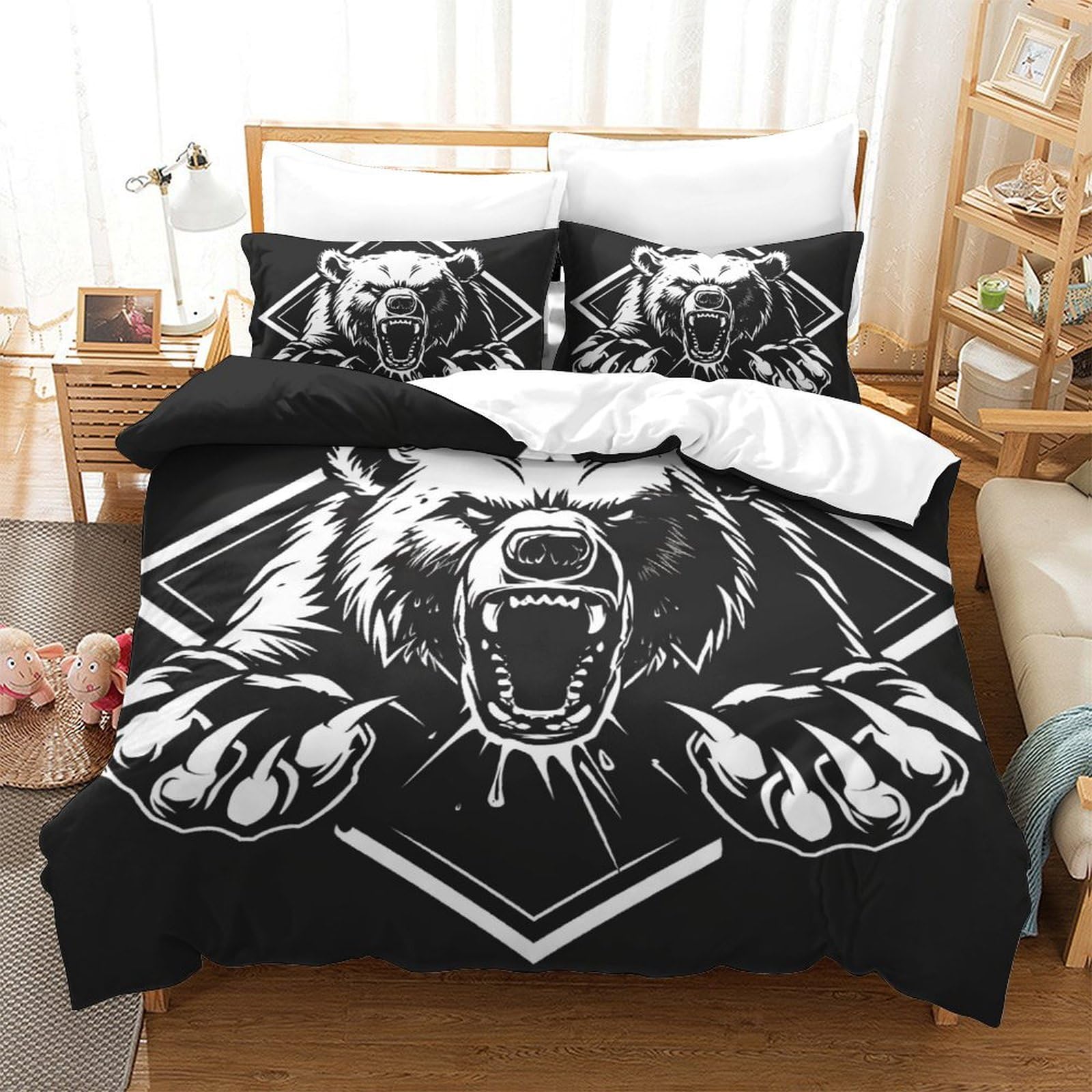 Housse de couette ours 3D King pour transformer la chambre des enfants et adolescents