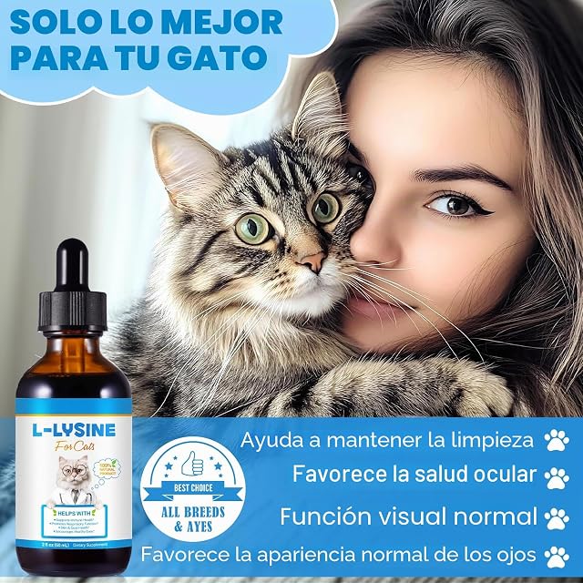 Foto 4 de 7 de MXCZBSM L-Lisina para Gatos Gotas - Refuerzo del Sistema Inmunitario y Respiratorio