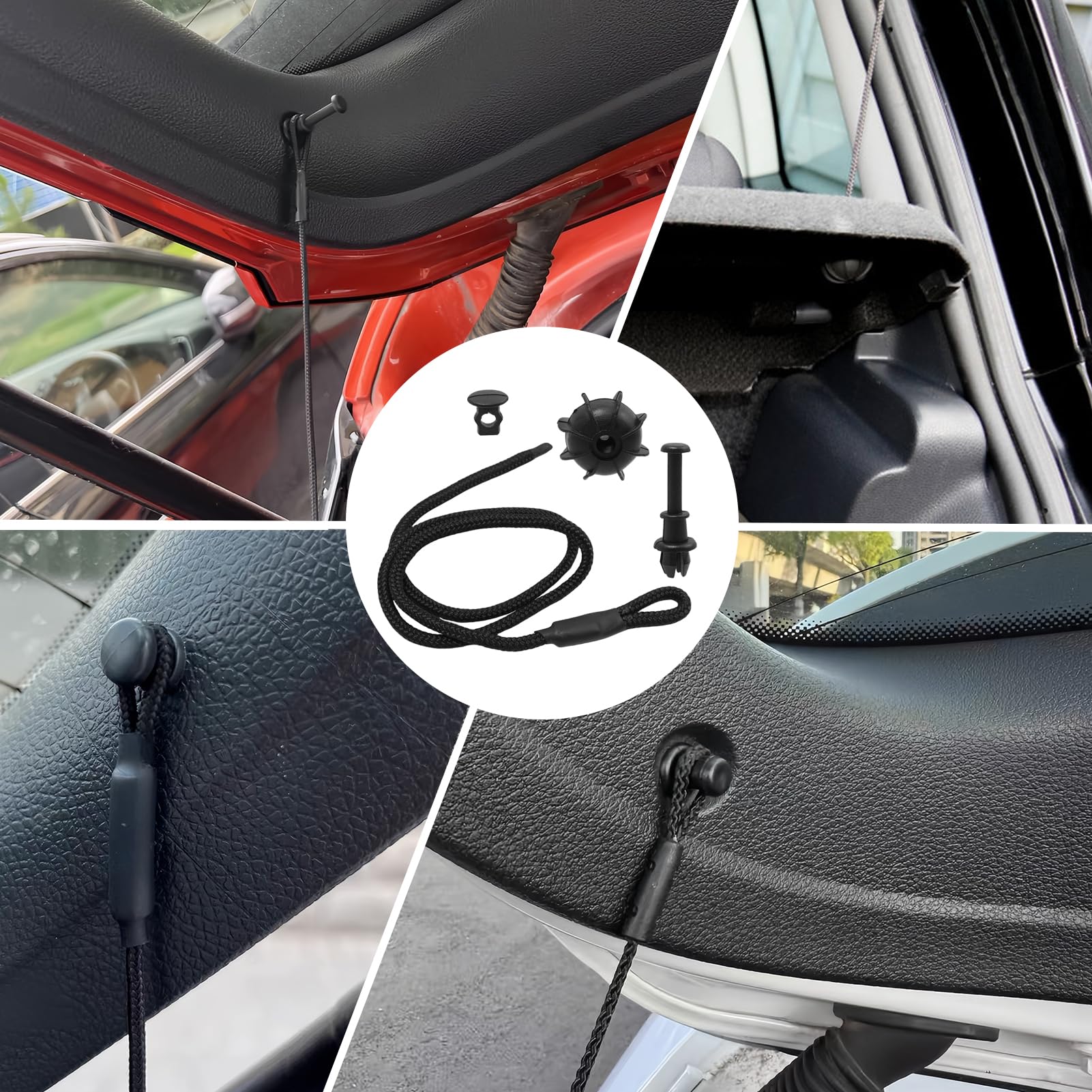 2 Corde Di Fissaggio Per Bagagliaio Auto - Compatibili Con VW Golf MK4 MK5 MK6, GTI R20