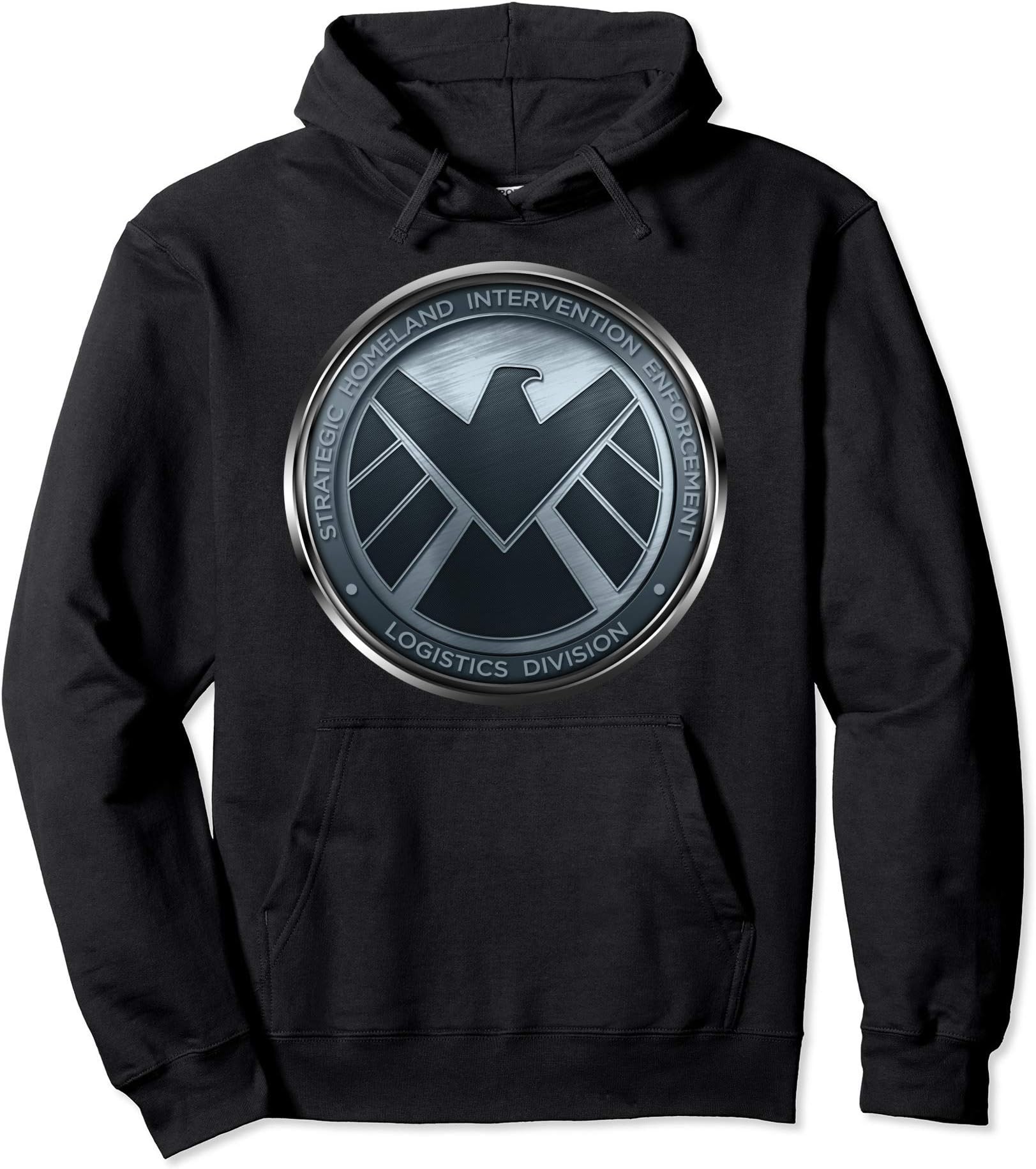 Marvel Agents of S.H.I.E.L.D. Eagle Chrome Badge Hoodie Pullover HoodieOEKO-TEX STANDARD 100