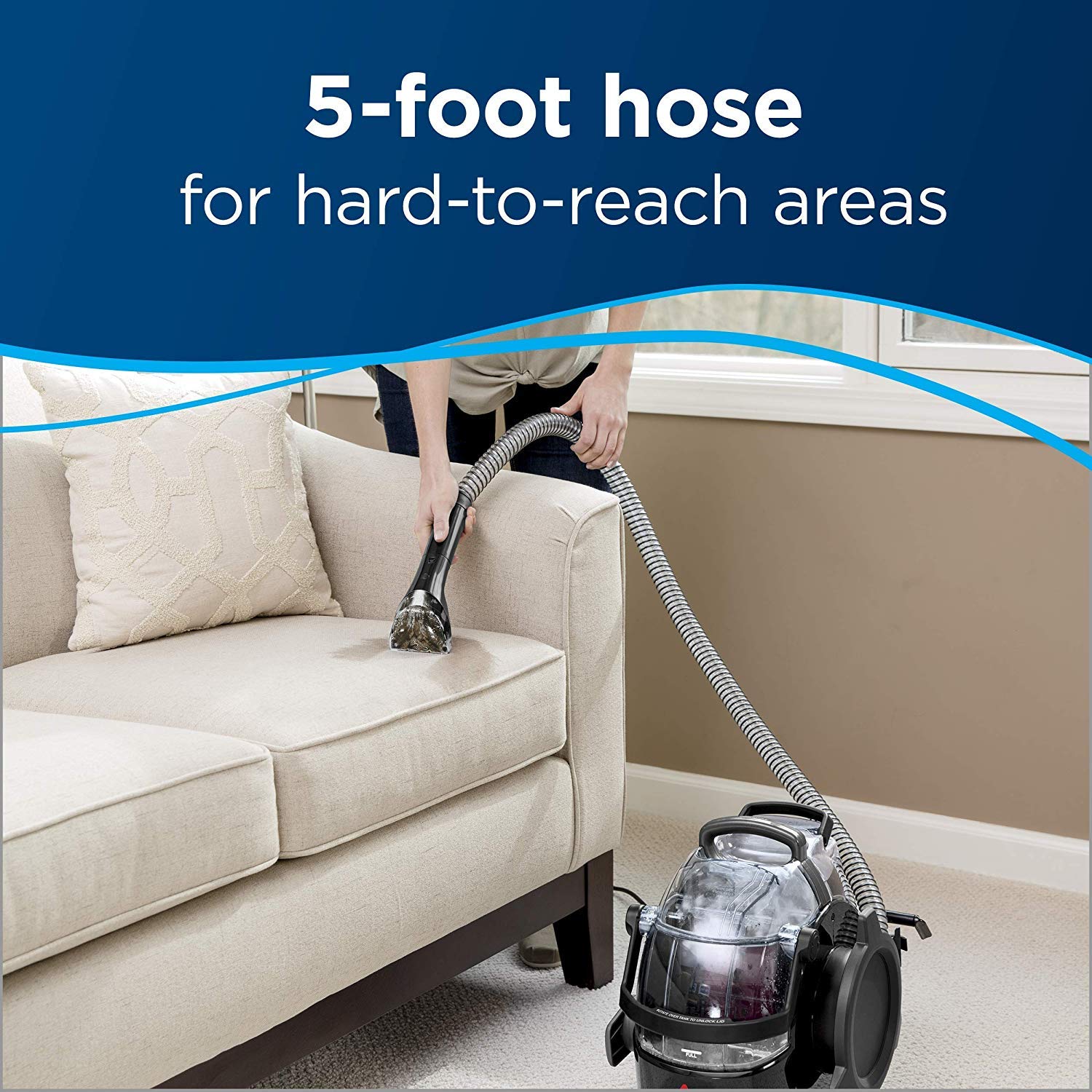 BISSELL SpotClean Professional | limpiador quitamanchas para moquetas, alfombras y tapicería | portátil | 1558N