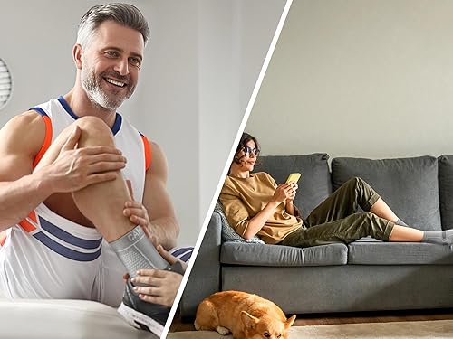 Vista 33 de CAMBIVO 1 par de tobilleras para hombres y mujeres, calcetines de compresión de tobillo para dolor de pies, uso diario, fitness, trabajo, alivio