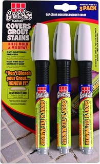 Grout-Aide Grout & Tile Marker, Charcoal (3 Pack) Restore Your Grout, 9.8ml 5054