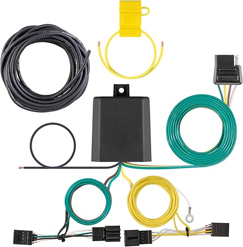 CURT 56422 Arnés de cableado de remolque personalizado de 4 pines para el lado del vehículo, se adapta a Volkswagen Tiguan seleccionados