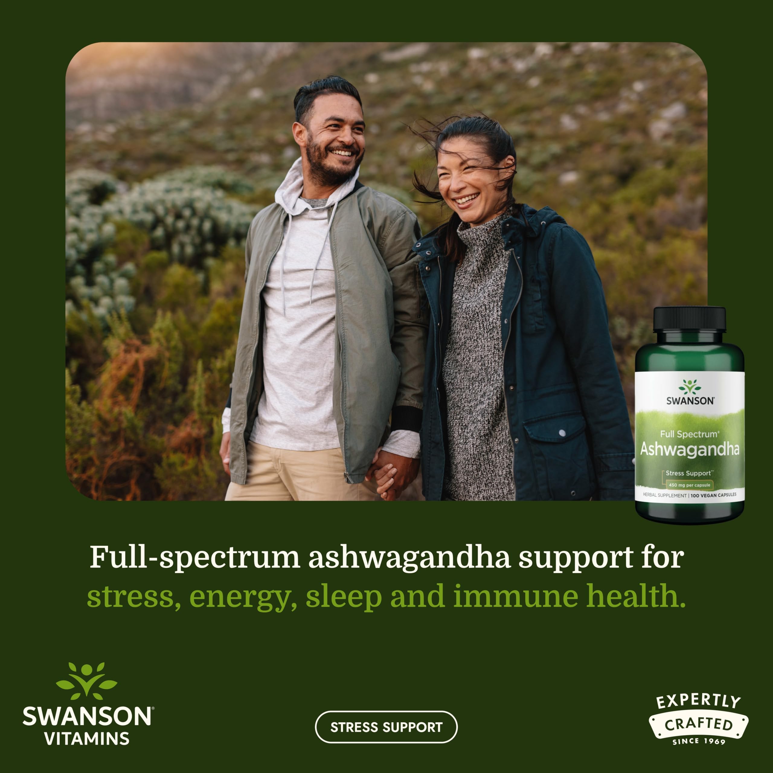 Swanson Full Spectrum Ashwagandha, 450 mg, 100 Vegan Capsules — Amazon image 2