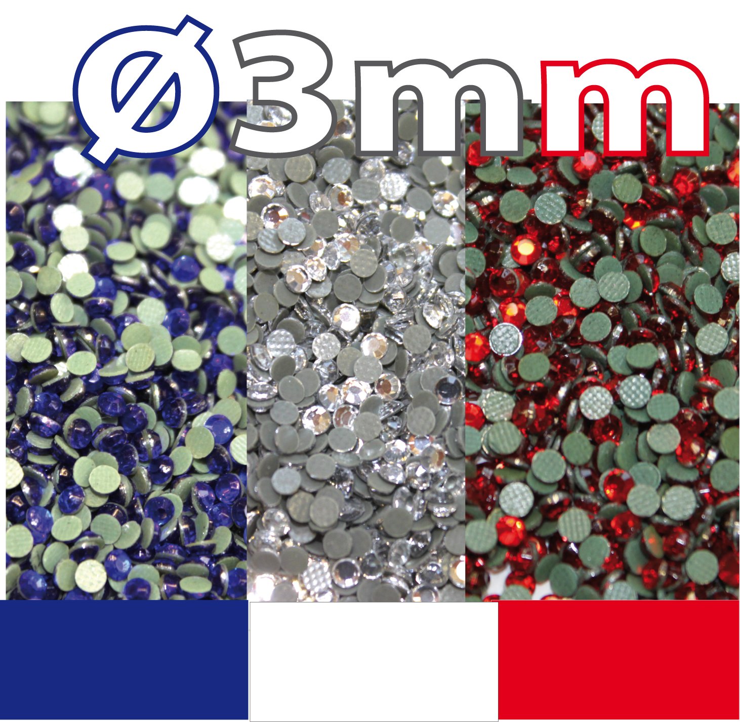 Strass 5mm thermocollant bleu pour réparer un vêtement taché ou troué facilement