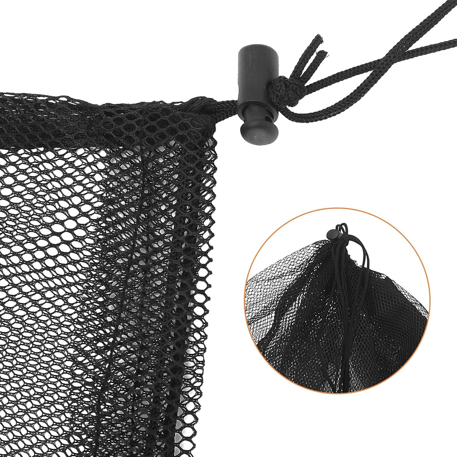 Extra Large Mesh Ball Bag with Drawstring Closure and Adjustable Shoulder Strap, Mesh Balls Container for Basketball and Football, Portable Sports Equipment Sack with Insert Pocket