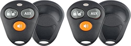 Miniatura 2 de KeylessOption Funda para llave de coche con control remoto sin llave, cubierta exterior de 2 botones para alarma Viper Aftermarket (paquete de 2)