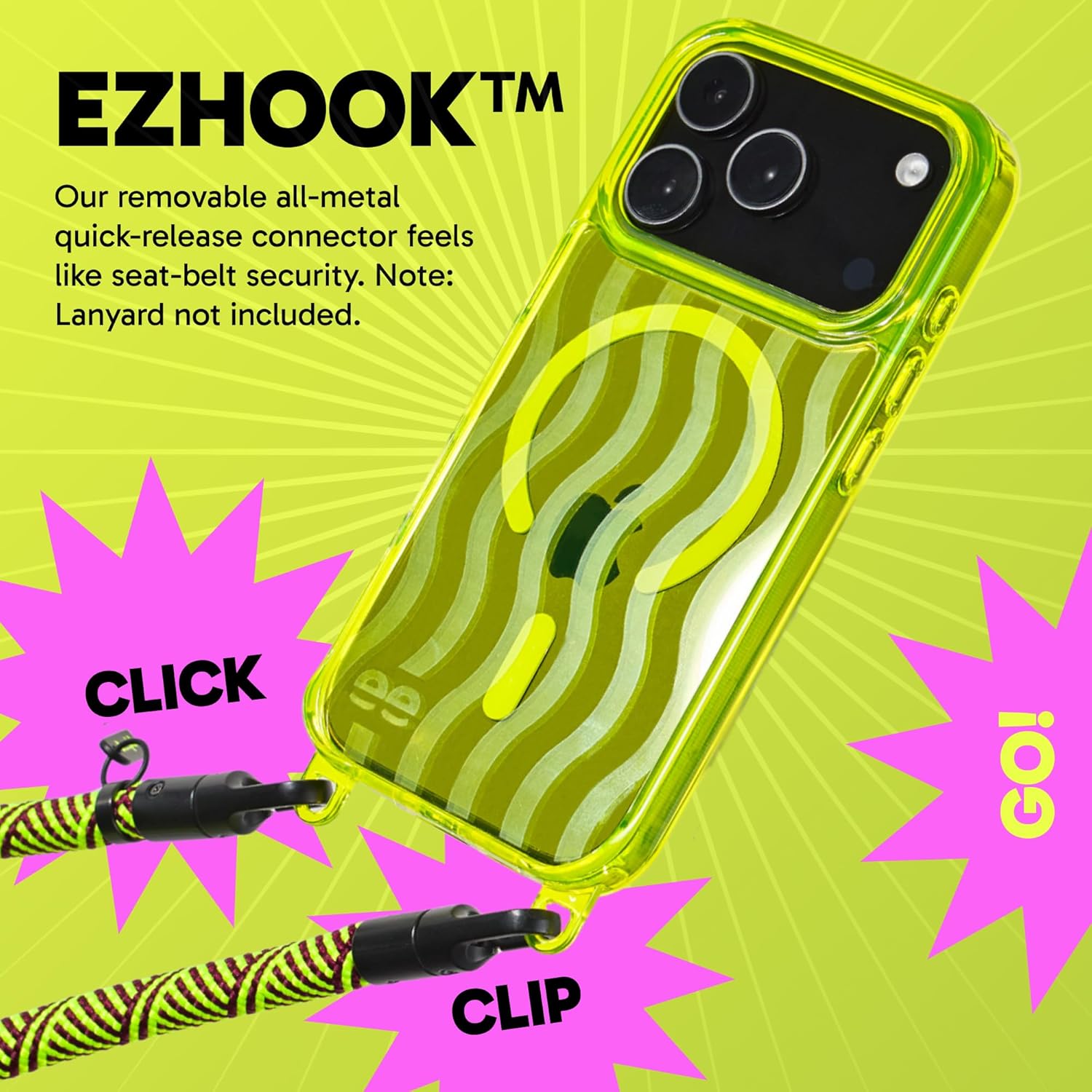 SteepLab Freehand Case + Canvas Cover Bundle for iPhone 17 Pro - Lanyard-Ready Clear Case with Interchangeable Magnetic Back Plate (Edgy & Vibes)