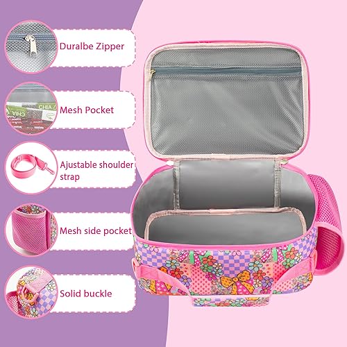 Miniatura 4 de RLGPBON Fiambrera para niños para niñas, bolsa de almuerzo aislada duradera, bolsa de almuerzo para niños para la escuela
