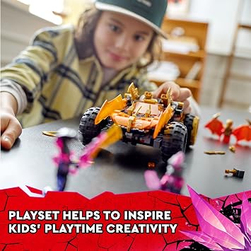 LEGO NINJAGO Coles Dragon Cruiser Car Toy, 71769 Ninja Toys with Golden Kai, Cole and Snake Warrior Minifigures, Gifts for Kids, Boys & Girls