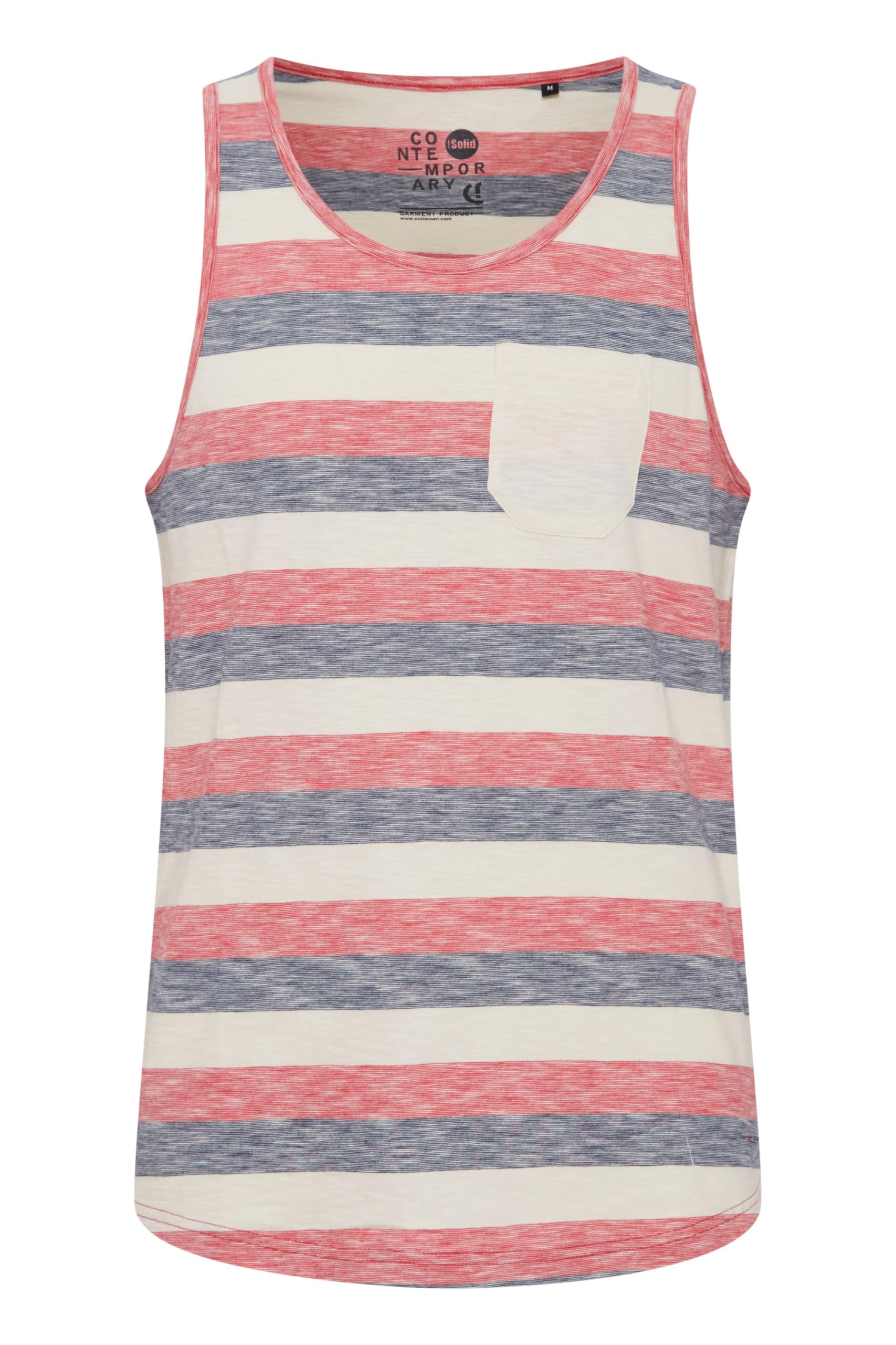 !Solid SDWhicco Herren Tanktop Shirt Muskel-Shirt mit Rundhals-Ausschnitt Brusttasche 100% Baumwolle Regular fit