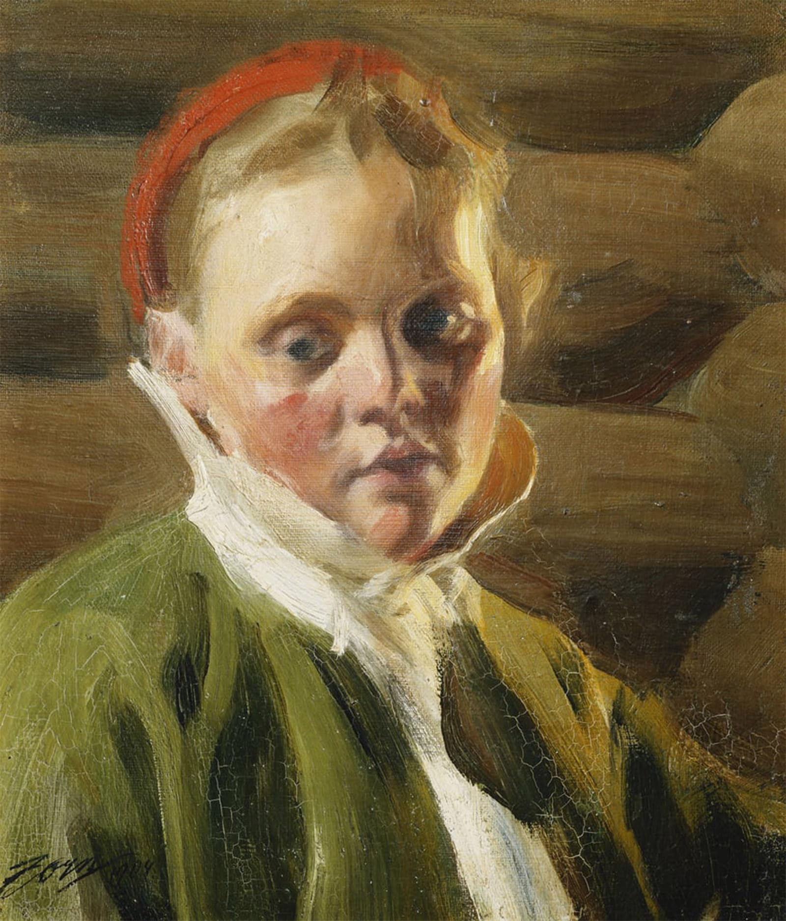SERENDIPITP Vintage Wall Art Canvas Nordic Poster Canvas Print Picture Dalecarlian Girl Morakulla by Anders Leonard Zorn Wall Art Poster for Home Decor 60x90cm
