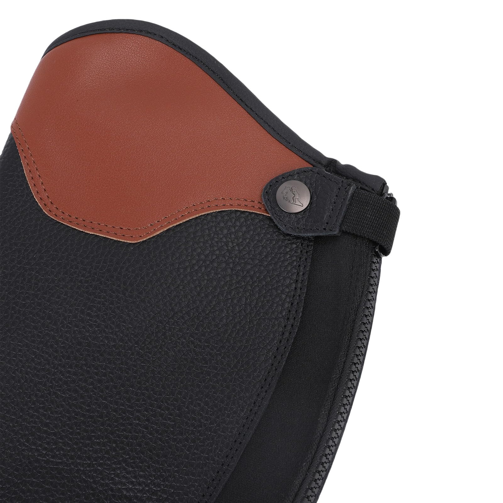 Chrees 2 Polainas de Equitación, Protectores de Piernas de Piel de Vacuno de Primera Calidad para Montar a Caballo, con Diseño Antideslizante y Textura Clara para adultos.