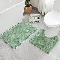 Vista 124 de MIULEE - Juego de 2 tapetes para baño, absorbentes, microfibra esponjosa y gruesa, con reverso antideslizante, lavable a máquina, para baño, ducha