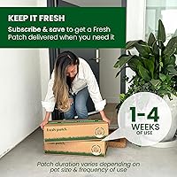 Vista 6 de Fresh Patch Mini parche de césped real para perros, gatos y mascotas pequeñas de menos de 8 libras, almohadillas desechables para orinar