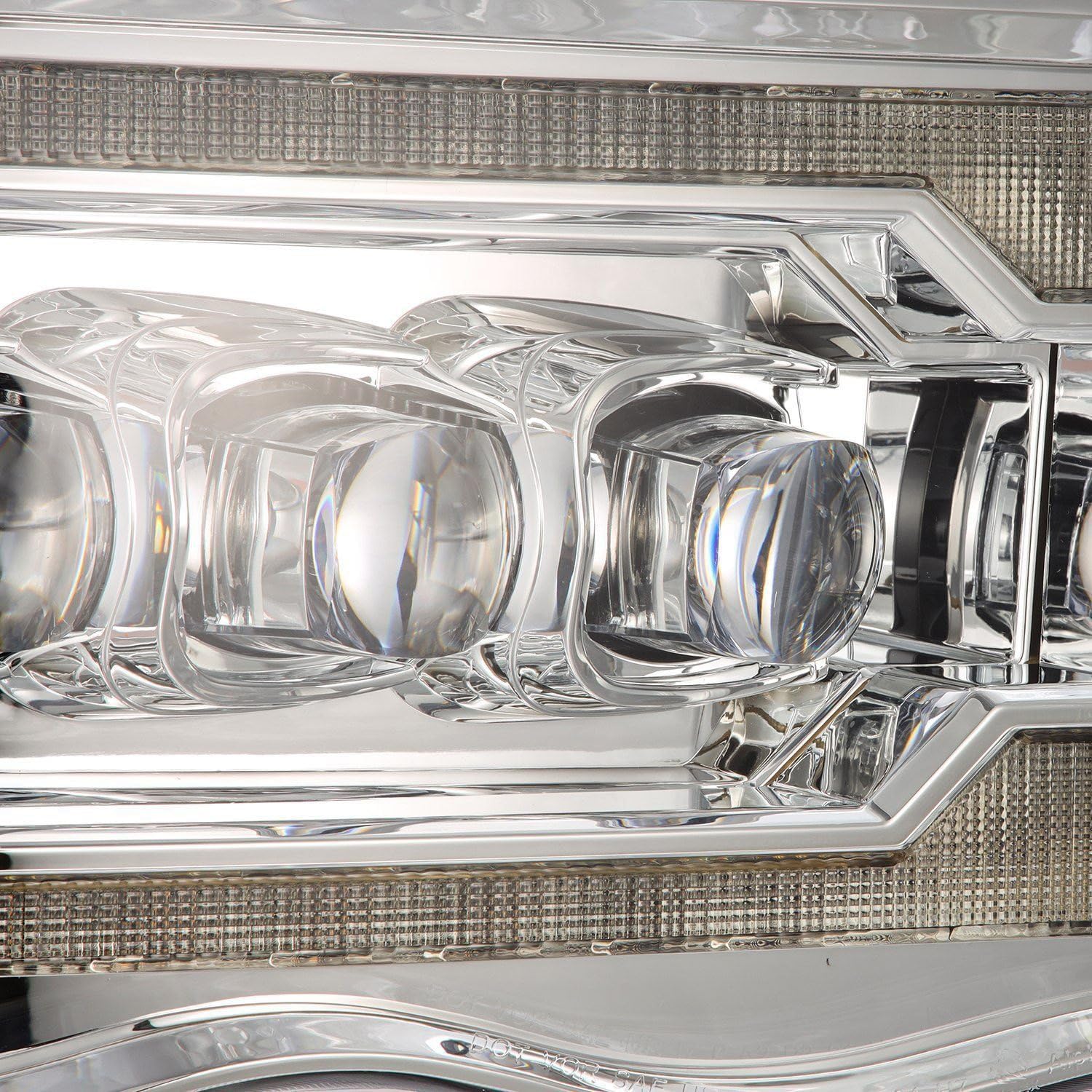 AlphaRex 02-05 Dodge Ram 1500 NOVA LED Proj Headlights Plank Style Chrome w/Activ Light/Seq Signal