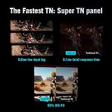 ASUS ROG Strix Ace 61.0 cm 1080P Esports monitor para jogos (XG248QSG) - Full HD, painel Super TN, 610Hz, 0,1ms, VRR, baixo atraso de entrada, DisplayHDR400, soquete de tripé, HDMI 2.1, 3 anos de — imagem 6