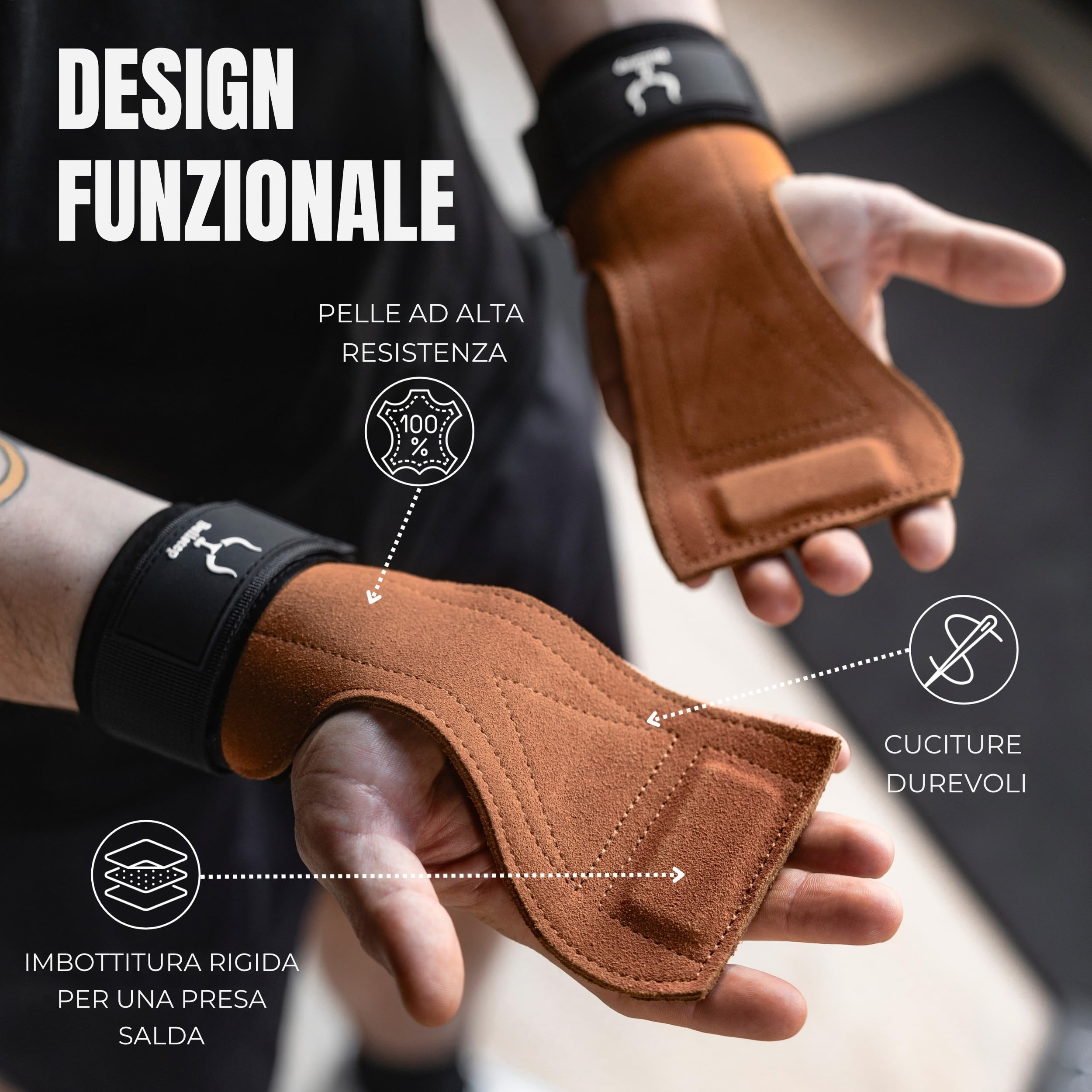 Ganci Palestra Polsi Powerlifting Bodybuilding Lifting Straps Reverse Grip Guanti Paracalli Crossfit