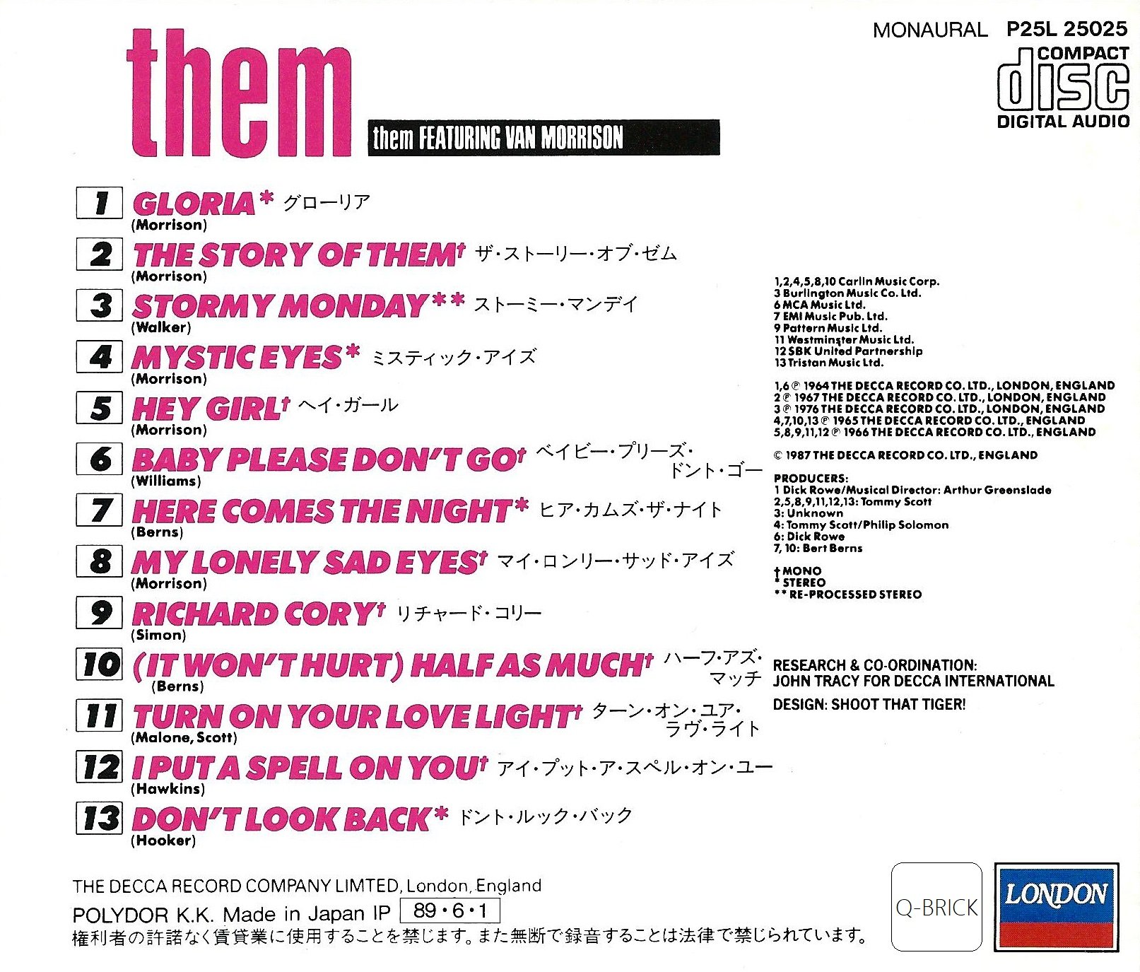 them (3) them featuring van morrison