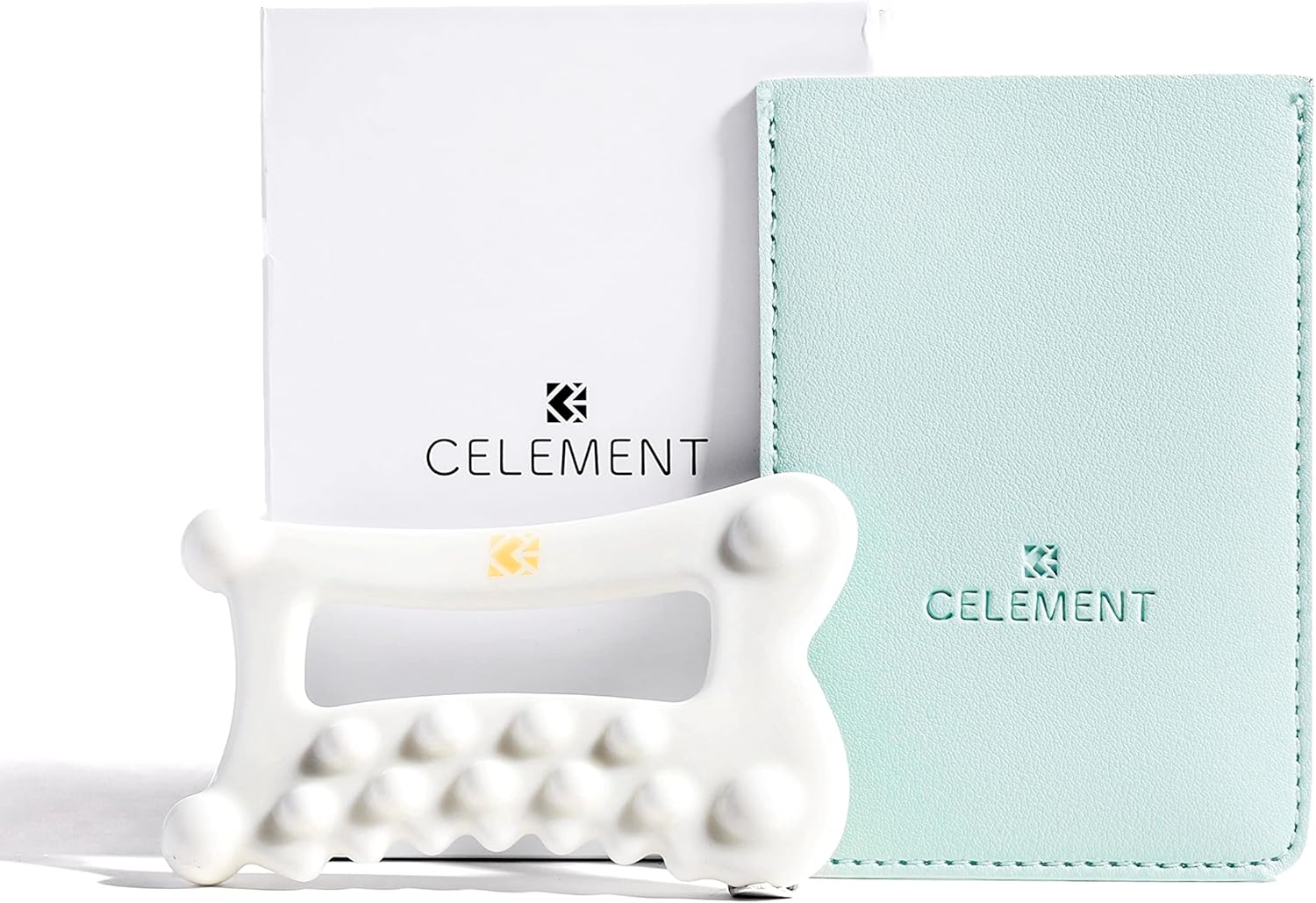 Celement Face & Body Ceramic Gua Sha Tool Premium Skin