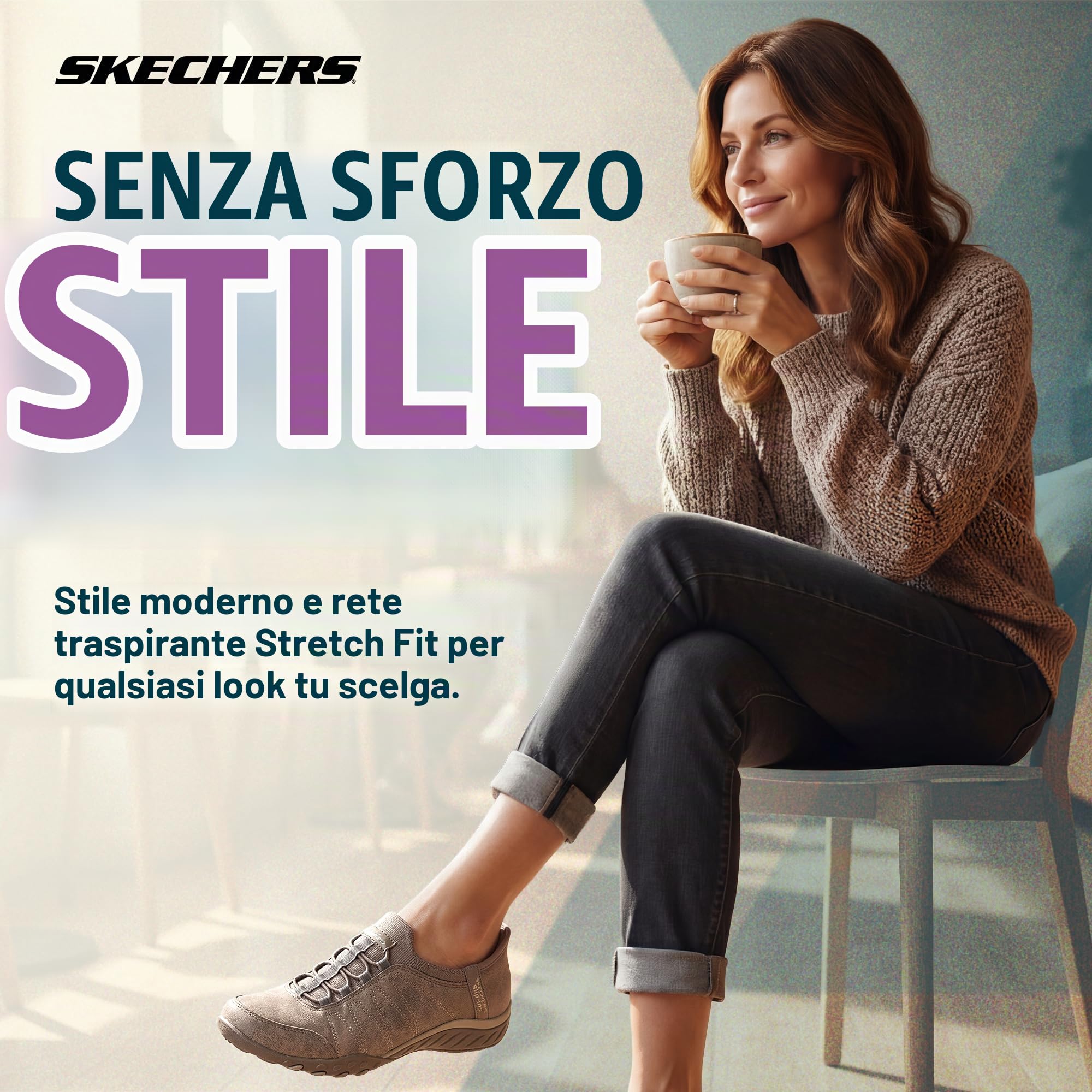 Skechers Donna Breathe-Easy Home-Body Slip-in ALLENATRICE