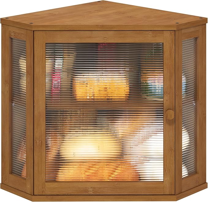 Corner Bread Box for Kitchen Counter