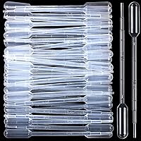 Vista 4 de Teenitor Pipetas de transferencia, 50 piezas de 3 ml cuentagotas de plástico para aceites esenciales, cuentagotas desechables de líquido