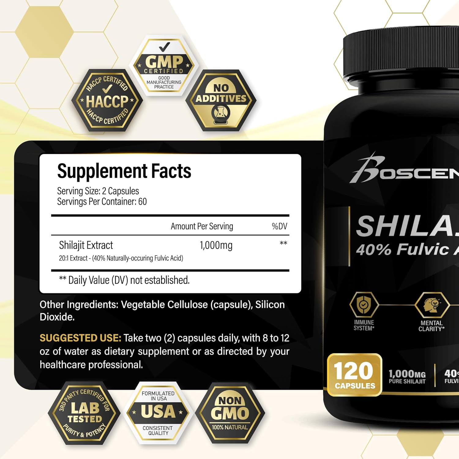 Shilajit Capsules 20,000mg – Pure Himalayan Shilajit for Men & Women – Organic Fulvic Acid Supplement with 85+ Trace Minerals – High Potency Natural Energy & Vitality Support – 120 Vegan Capsules - Image 2