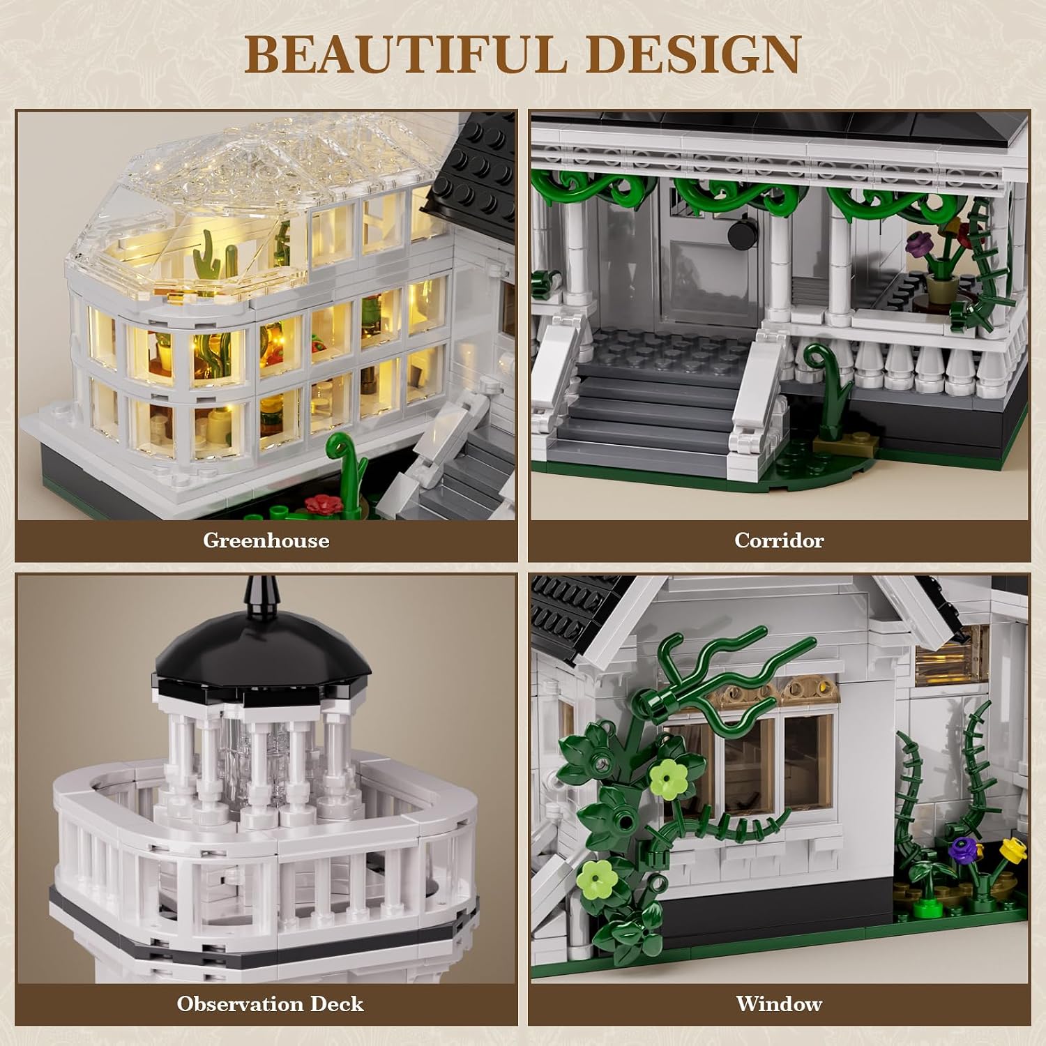 Arma tu Casa Victoriana con Luz LED - 1877 Piezas - Decoracion Chula 6
