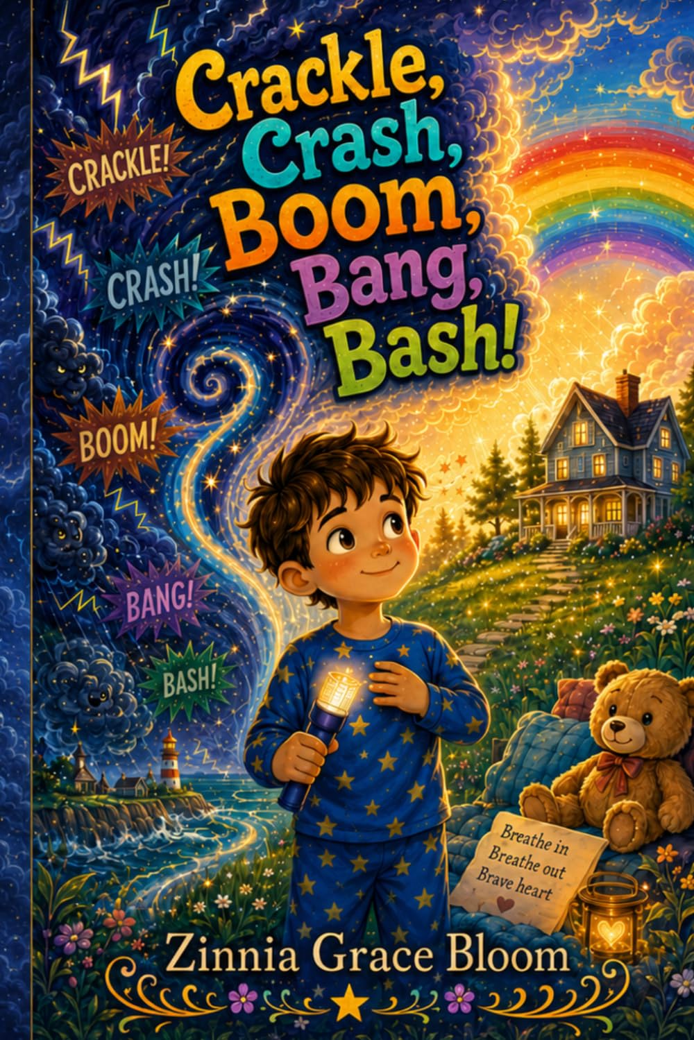 Crackle, Crash, Boom, Bang, Bash: When storms feel loud and scary, calm and courage light the way.