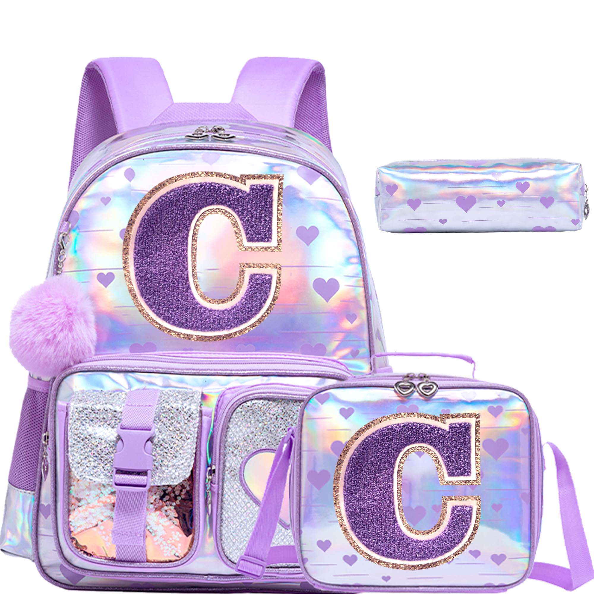 Cute Backpacks for Girls School Backpack for Kids Backpacks for Elementary Primary School Bags for Girls Bookbags Purple