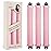 Luckybear Jumbo Heatless Hair Curler, 3pcs Pink Satin Flexi Rods - Heatless Curls, Soft Velvet Overnight Sleeping Curls Styling Tools for All Hair Types