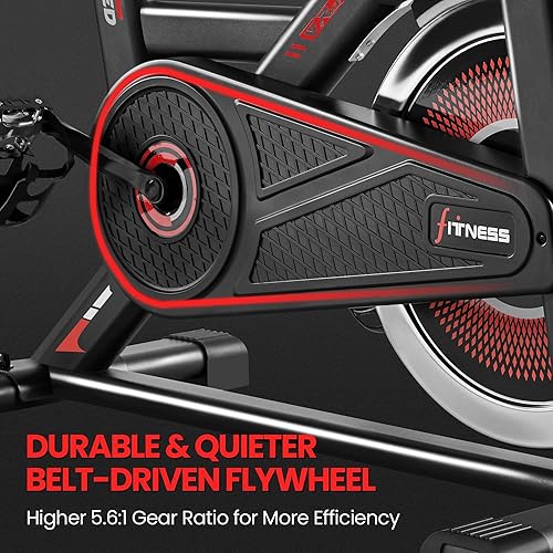 Miniatura 6 de Yaheetech Bicicletas estacionarias para bicicleta estática para el hogar, equipo de cardio, para gimnasio en casa, máquina de entrenamiento con