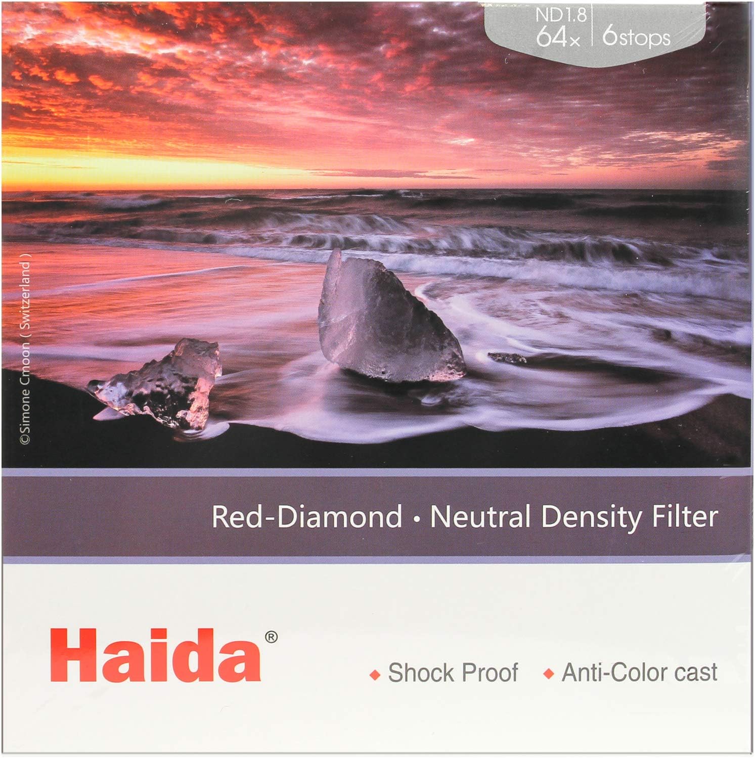 Haida Red Diamond Shockproof Filter 100mm ND64 1.8 6 Stop ND Nanopro Coated Optical Glass HD4270
