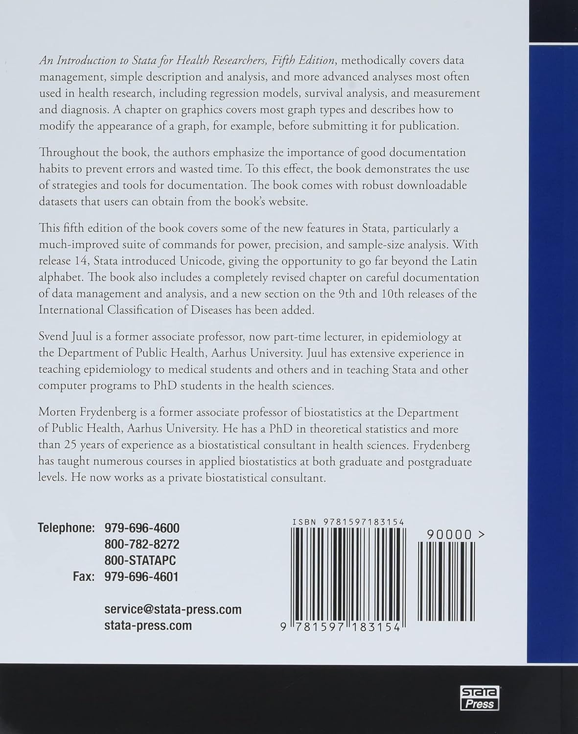 An Introduction to Stata for Health Researchers      5th Edition