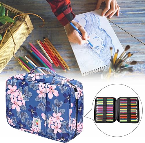 Miniatura 3 de BOMKEE Estuche para lápices de gran capacidad para adultos, 304 ranuras, estuche para lápices, estuche organizador de múltiples compartimentos para